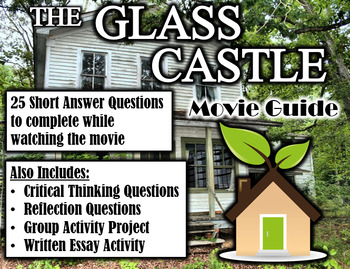 Preview of The Glass Castle Movie Guide (2017) - Movie Questions with Extra Activities