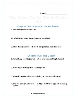 the glass castle study guide pdf answers
