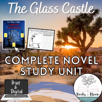 Preview of The Glass Castle Lesson Plans & Resources Novel Study Unit - Distance Learning