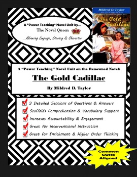 Preview of The Gold Cadillac by Mildred D. Taylor--Complex Text Novel Unit