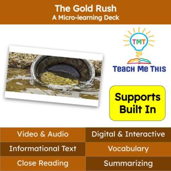 Preview of The Gold Rush Informational Text Reading Passage and Activities