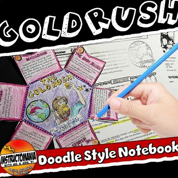 Preview of The Gold Rush Snapshot Workbook or Interactive Notebook & Foldables Activity