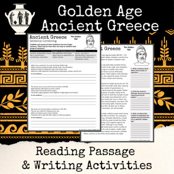 Preview of The Golden Age in Ancient Greece Reading Passage and Writing Tasks