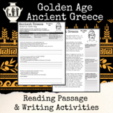 The Golden Age in Ancient Greece Reading Passage and Writi