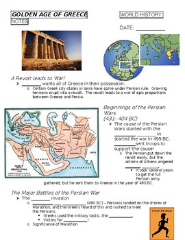 Preview of The Golden Age of Greece Guided Notes