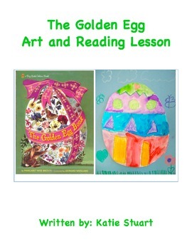 Preview of The Golden Egg Art and Reading Lesson