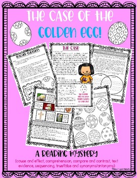 Preview of The Golden Egg Mystery -- Reading Comprehension Packet -- Easter