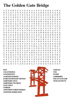 The Golden Gate Bridge Word Search by Steven's Social Studies | TpT