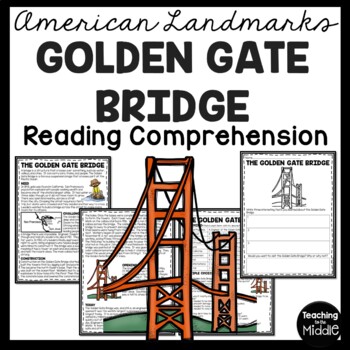 Preview of The Golden Gate Bridge in San Francisco Reading Comprehension American Landmarks