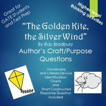 Preview of The Golden Kite, the Silver Wind Author's Purpose Questions and Activities