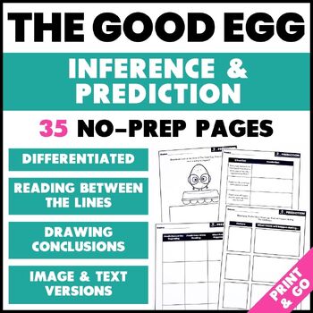 Preview of The Good Egg Activities - Making Predictions and Inferencing Activity Worksheets