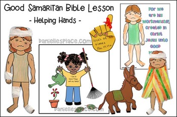 Preview of The Good Samaritan Bible Lesson For Children - KJV