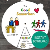 The Good Samaritan Coloring Wheel, Printable Sunday School