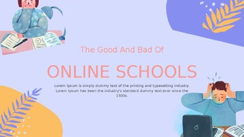 Preview of The Good and Bad of Online Schools Presentation