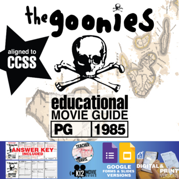 Preview of The Goonies Movie Guide | Questions | Worksheet | Google Slides (PG - 1985)