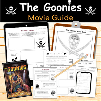 Preview of The Goonies Movie Guide + Activities for Middle School ELA Answer Keys Included
