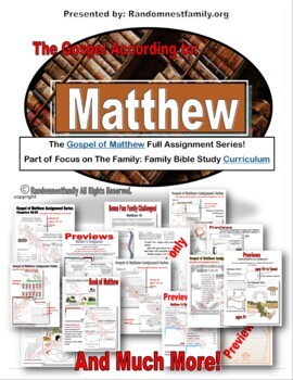 Preview of The Gospel of Matthew Full Bible Study | Religious studies | Family Bible Study