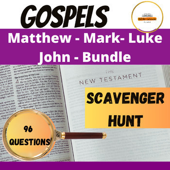 Preview of The Gospels Scavenger Hunt Activity Bundle