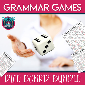 Preview of The Grammar Games Dice Boards with Editable Template
