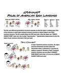 The Grammar Rules of ASL