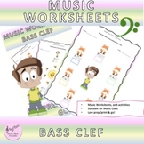 The Grand Staff Worksheets - Bass Clef