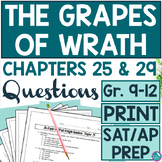 The Grapes of Wrath Chapter 25 Chapter 29 SAT AP Multiple 