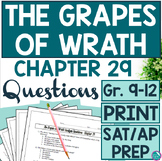 The Grapes of Wrath Chapter 29 SAT AP Multiple Choice Ques