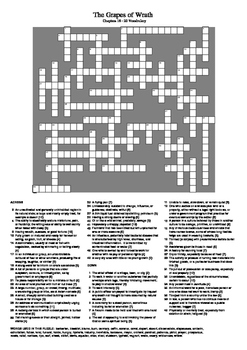 The Grapes Of Wrath Chapters 18 Vocabulary Crossword By M Walsh