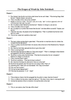 grapes of wrath worksheet answers
