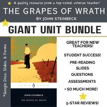 Preview of The Grapes of Wrath by Steinbeck / GIANT UNIT BUNDLE/ Complete & Online Ready!
