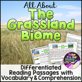 The Grassland Biome Reading Passages (3 levels), Vocabular