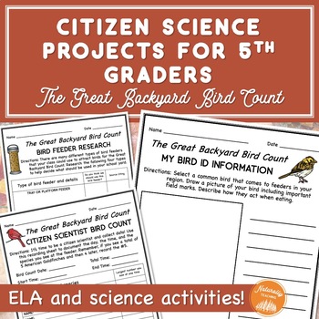 Preview of The Great Backyard Bird Count - Citizen Science Projects for 5th Graders