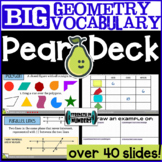 The Great Big Geometry Vocabulary Pear Deck for Google Slides