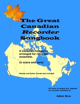 Preview of The Great Canadian Recorder Songbook + BONUS (*Audio and BLMs)