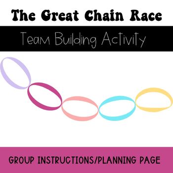 Preview of The Great Chain Race: A Team Building Activity