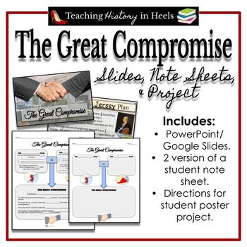 Preview of The Great Compromise Lesson- Slides, Guided Notes & Project