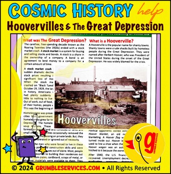 Preview of The Great Depression 1929: What are Hoovervilles? • Making of America