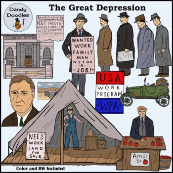 Preview of The Great Depression Clip Art