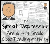 The Great Depression Close Reading Comprehension Activity 