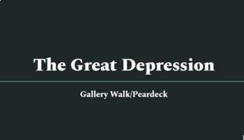 Preview of The Great Depression Gallery Walk/Peardeck - U.S. History 