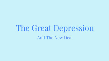 Preview of The Great Depression - Google Slides PowerPoint