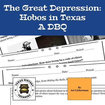 Preview of The Great Depression: Hobos in Texas - a DBQ | 7th Grade | Texas History