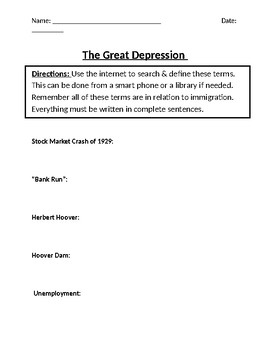 homework assignment for depression