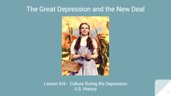 Preview of The Great Depression & New Deal-(Part 6/6)Culture During the Depression (Notes)