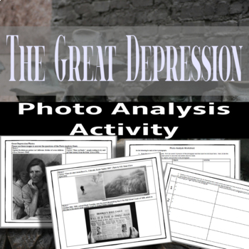 Preview of The Great Depression Photo Analysis Activity