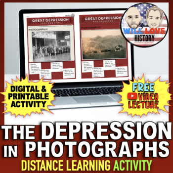 Preview of The Great Depression | Photo Gallery Walk | Digital Learning Activity