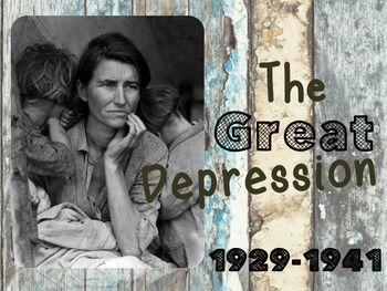 Preview of The Great Depression Powerpoint and Study Guide