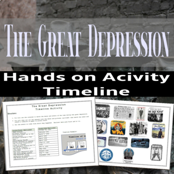 Preview of The Great Depression Timeline Poster Activity