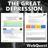 The Great Depression Webquest - US History Editable Digita