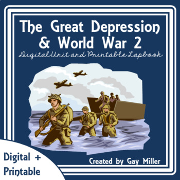 Preview of The Great Depression | World War 2 | Digital + Printable | Distance Learning
